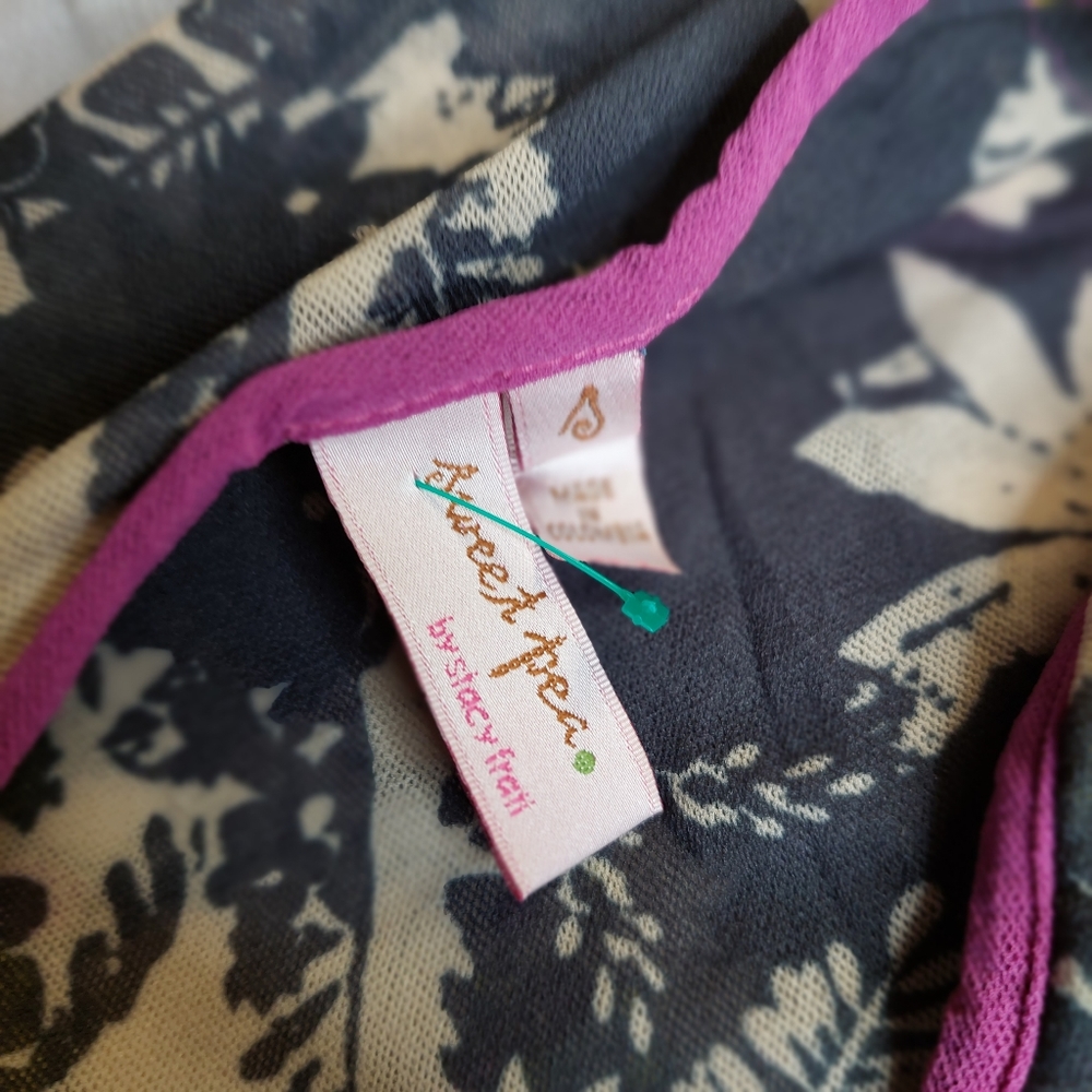 Sweat Pea Mesh Long Sleeve Drawstring Tie Waist Fairycore Y2k Floral Mesh Small - Picture 10 of 15
